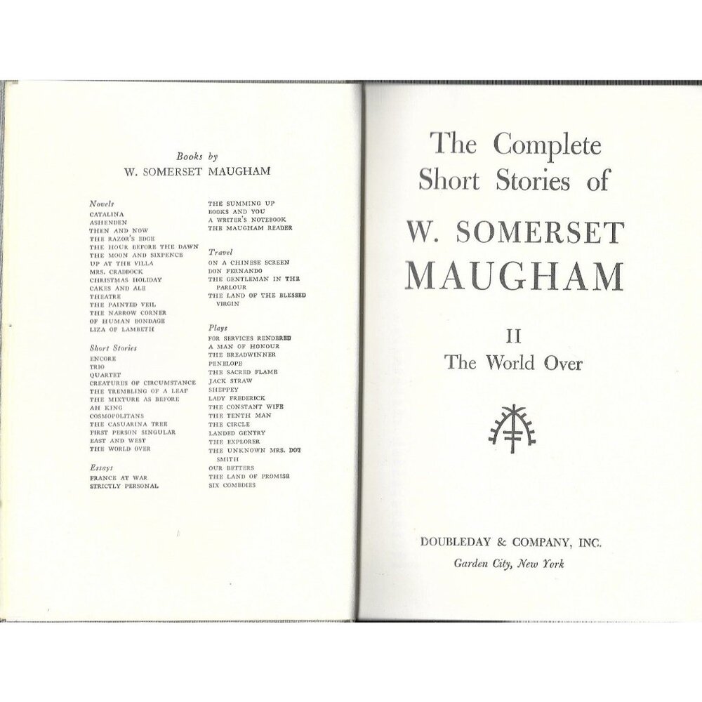 Complete Short Stories of W. Somerset Maugham 2-Vol HC Slipcase Doubleday 1934 - Picture 12 of 16